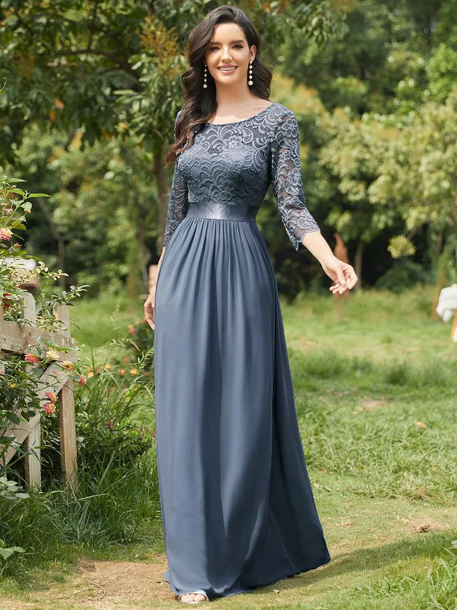 Dentelle transparente sexy longue Robe de soirée