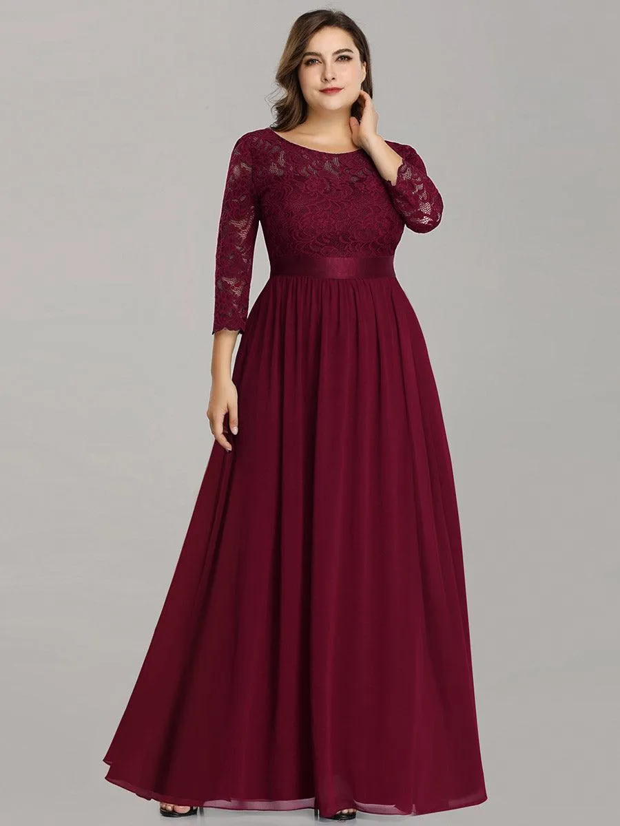 Dentelle transparente sexy longue Robe de soirée