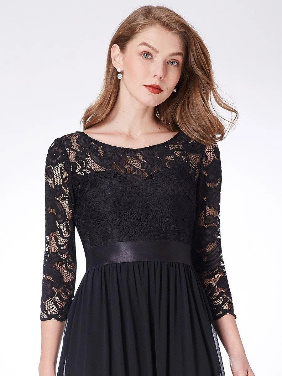 Dentelle transparente sexy longue Robe de soirée
