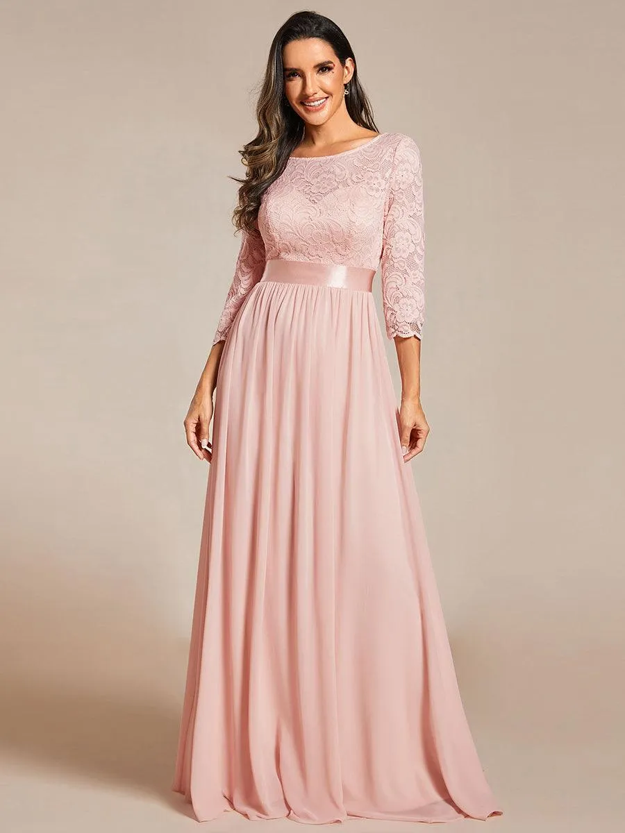 Dentelle transparente sexy longue Robe de soirée