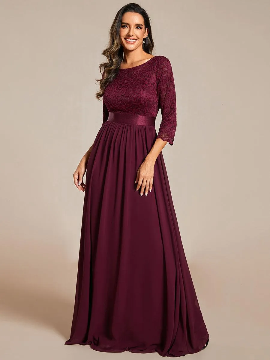 Dentelle transparente sexy longue Robe de soirée