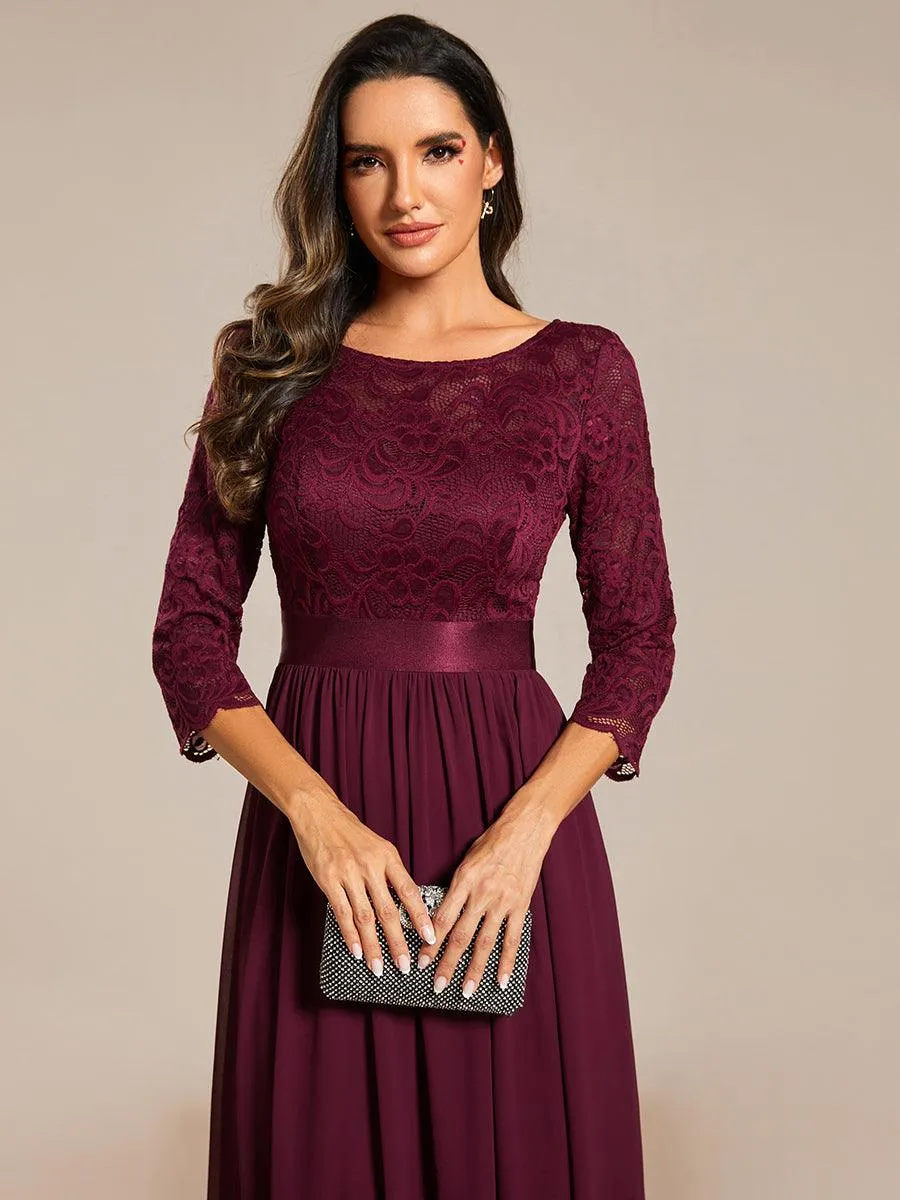 Dentelle transparente sexy longue Robe de soirée