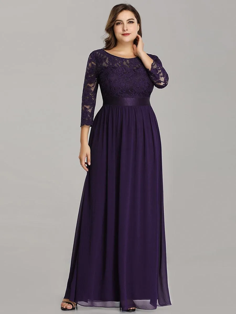 Dentelle transparente sexy longue Robe de soirée