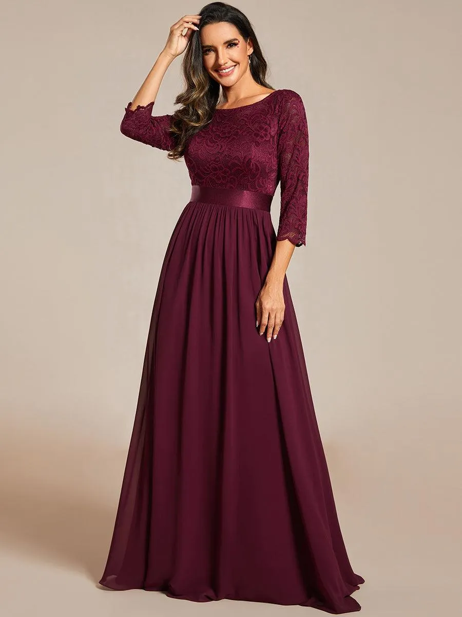 Dentelle transparente sexy longue Robe de soirée