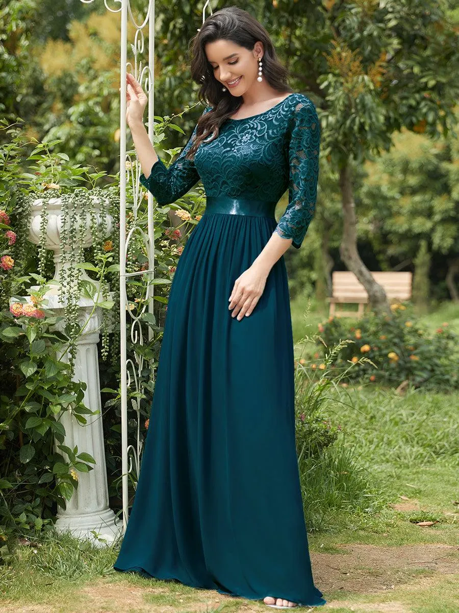 Dentelle transparente sexy longue Robe de soirée