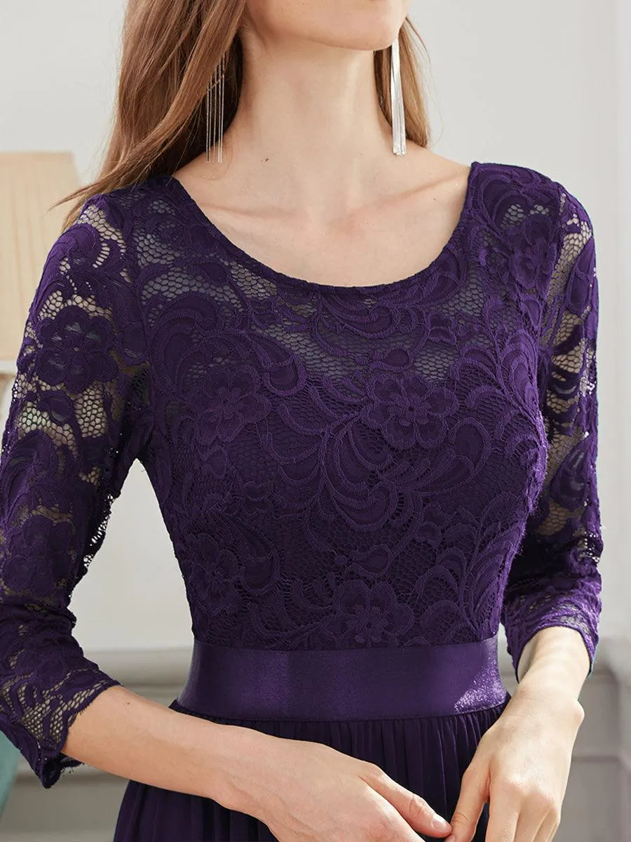 Dentelle transparente sexy longue Robe de soirée