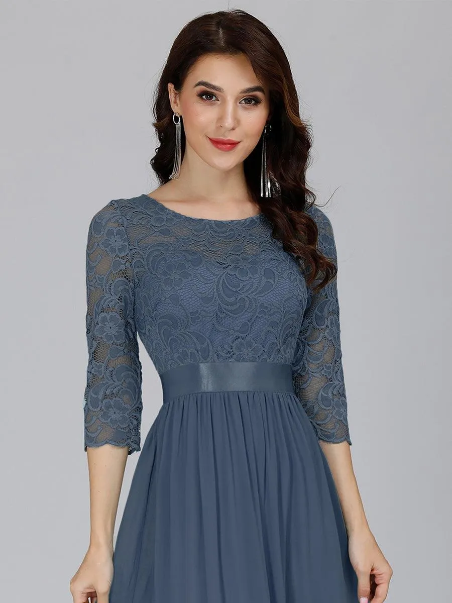 Dentelle transparente sexy longue Robe de soirée