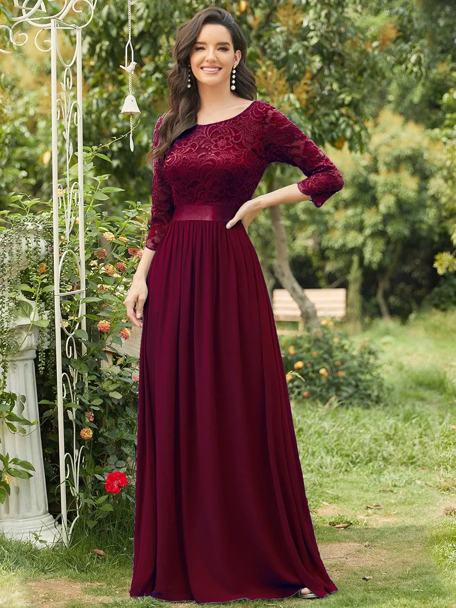Dentelle transparente sexy longue Robe de soirée