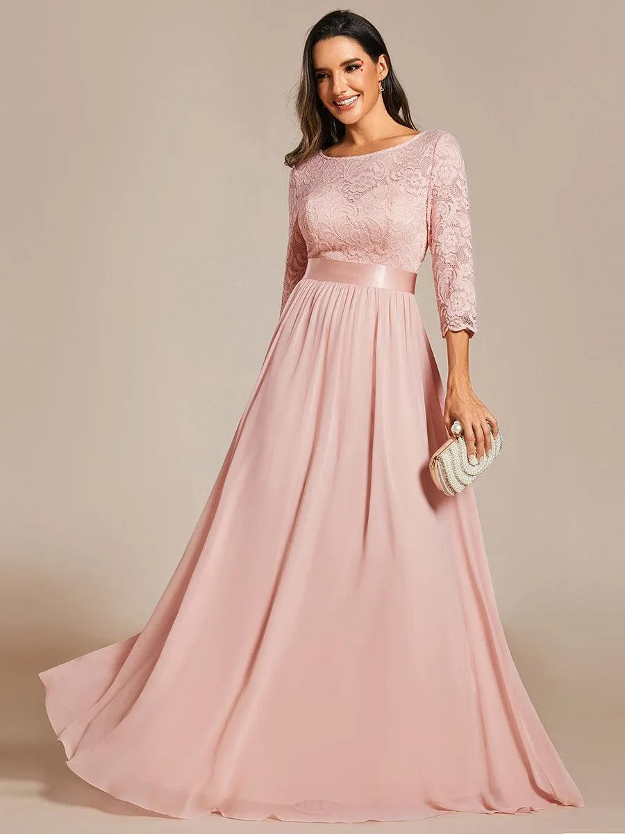 Dentelle transparente sexy longue Robe de soirée