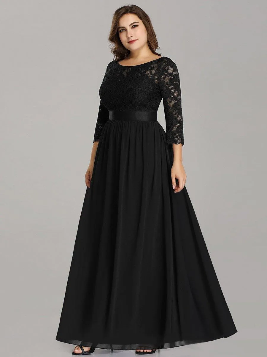 Dentelle transparente sexy longue Robe de soirée