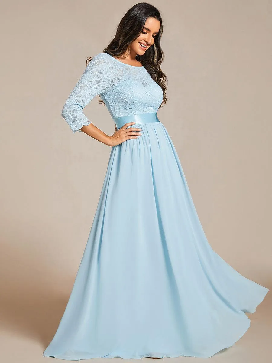 Dentelle transparente sexy longue Robe de soirée