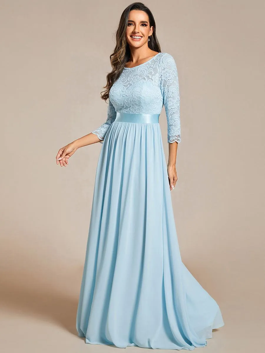Dentelle transparente sexy longue Robe de soirée