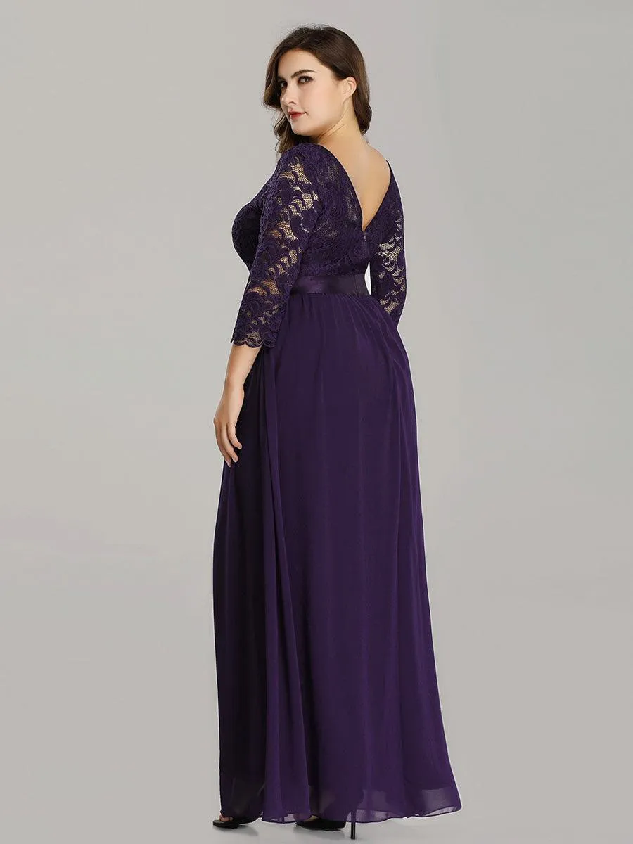 Dentelle transparente sexy longue Robe de soirée