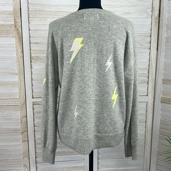 Design History Lightening Bolt Cashmere Sweater Large