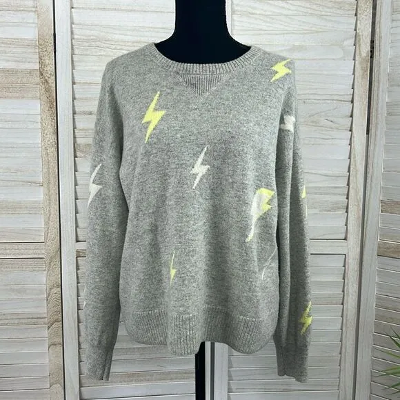 Design History Lightening Bolt Cashmere Sweater Large