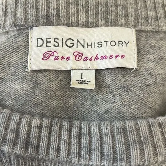Design History Lightening Bolt Cashmere Sweater Large