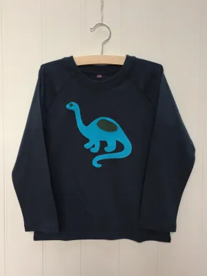 Dinosaur - Long Sleeved T-shirt - Blue