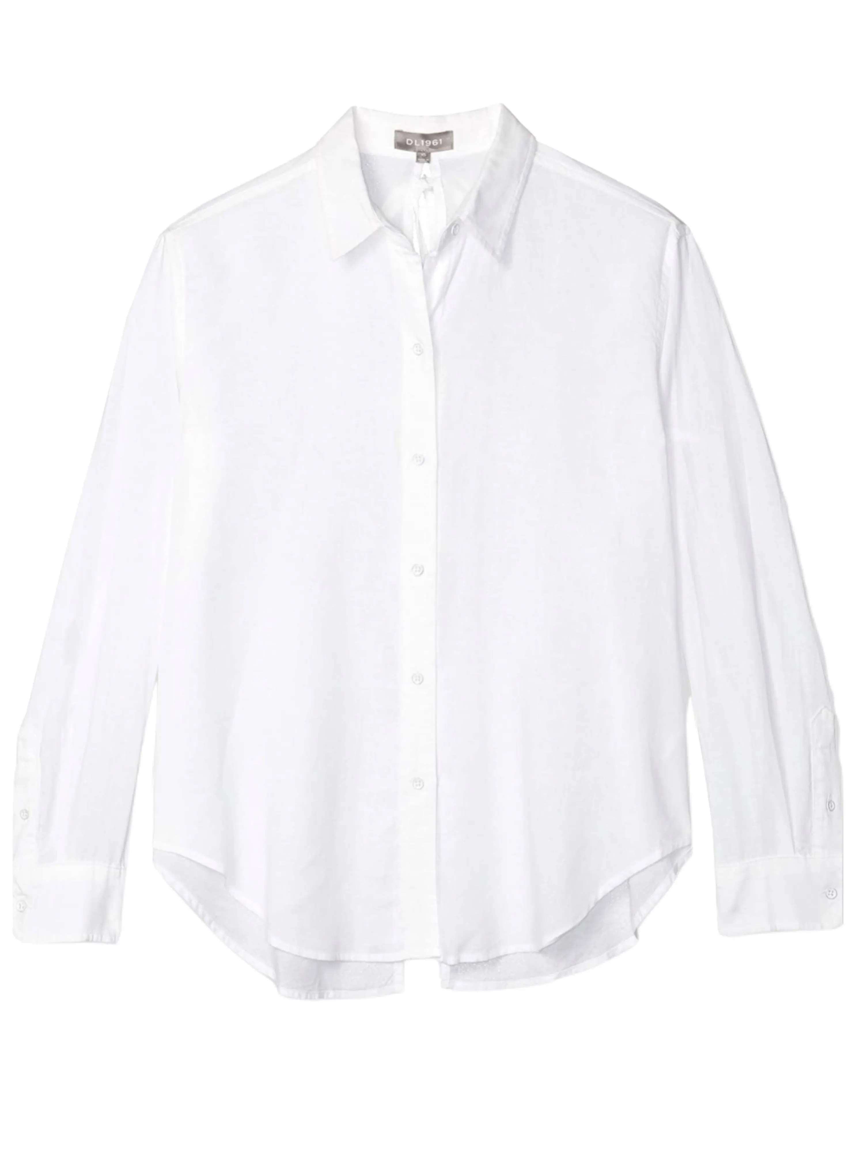 DL1961 Women's White Metropolitan Button Down Tie-Back Top NWT
