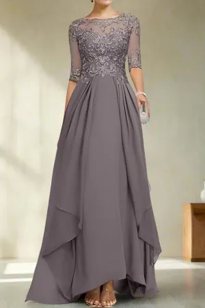 Dusk Scoop Neck Appliques A Line Mother of the Bride Dress