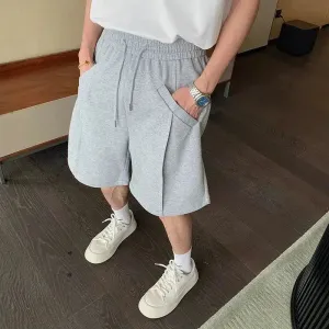 Elastic Waist Drawstring Shorts