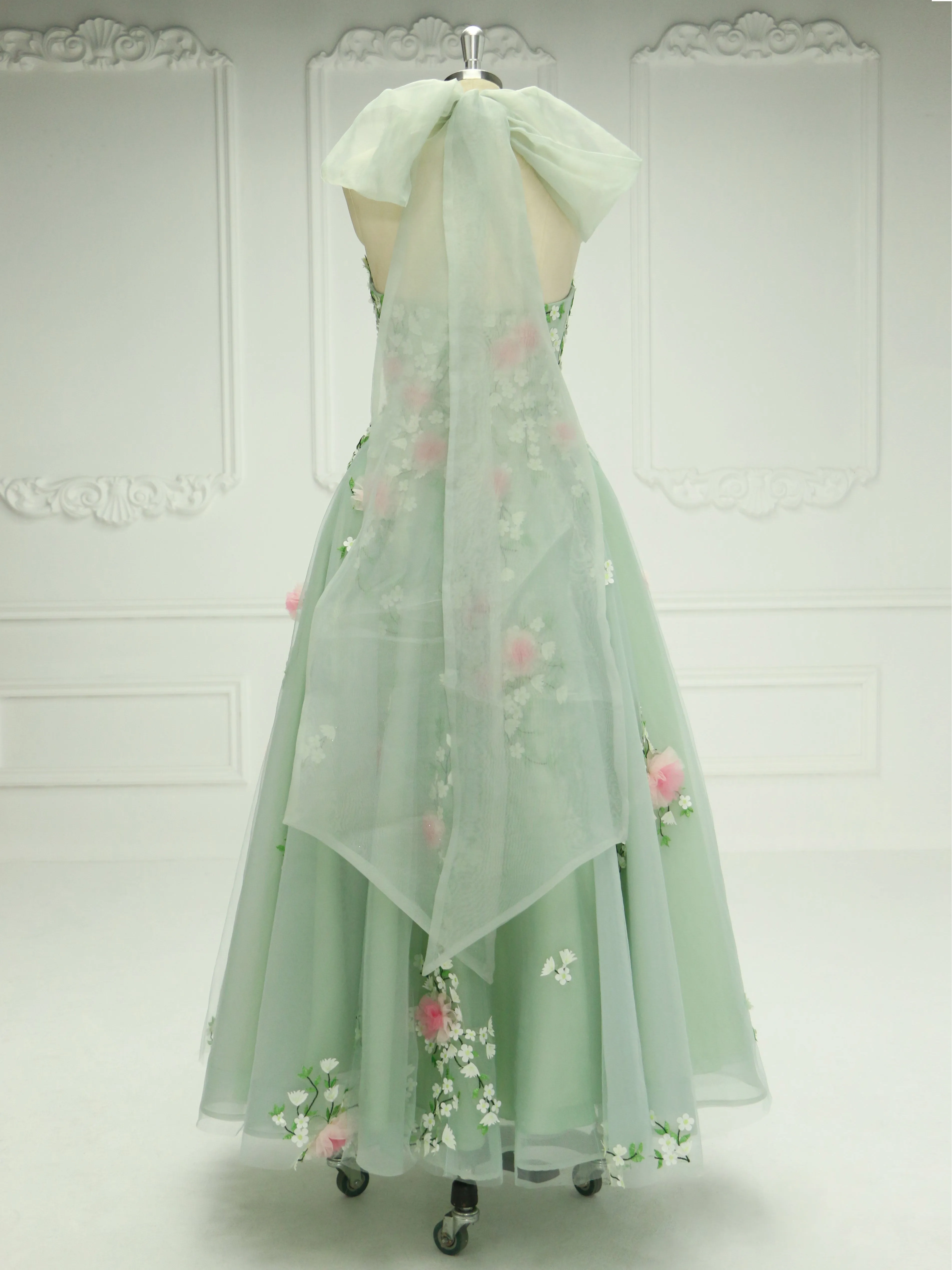 Elegance 3D Flower Tea Party Dresses Graduation Prom Dress YE2539