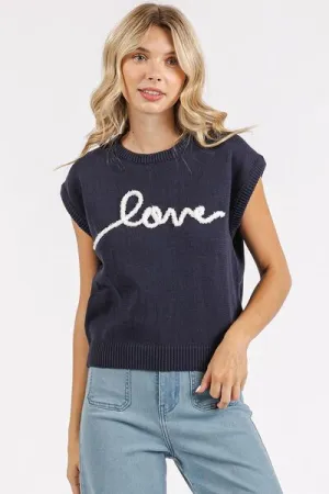 Feel The Love Cap Sleeve Knit Top