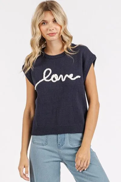 Feel The Love Cap Sleeve Knit Top