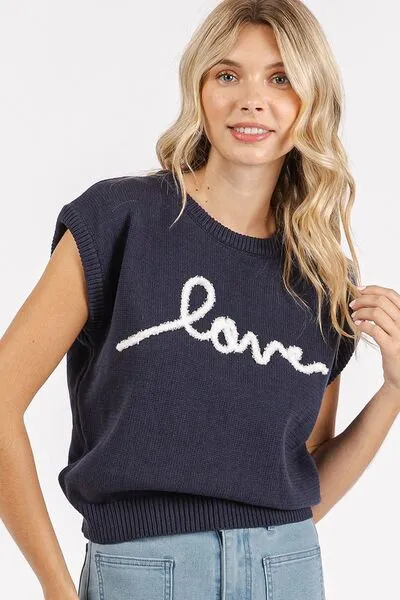 Feel The Love Cap Sleeve Knit Top