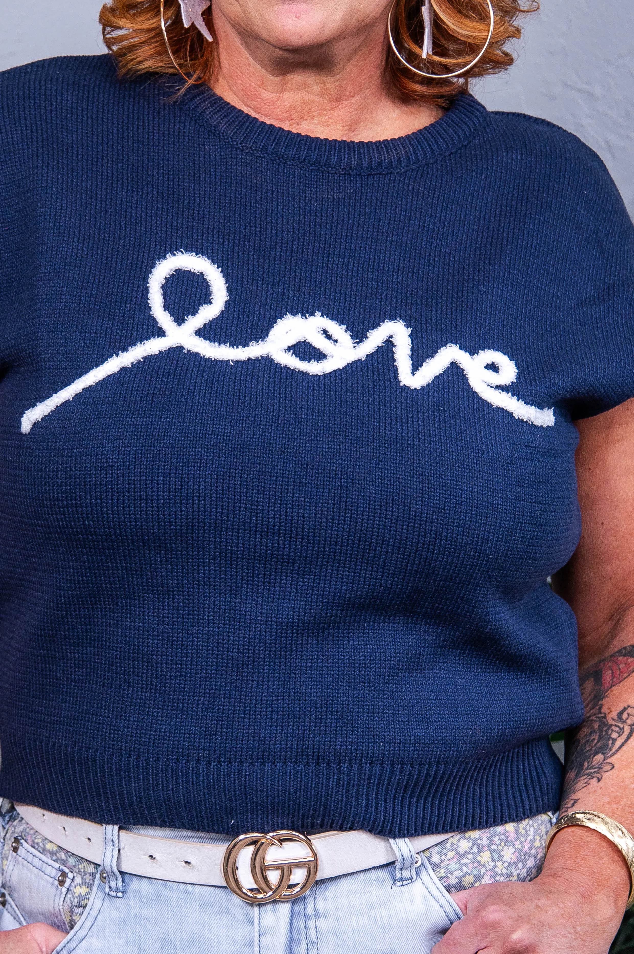 Feel The Love Cap Sleeve Knit Top