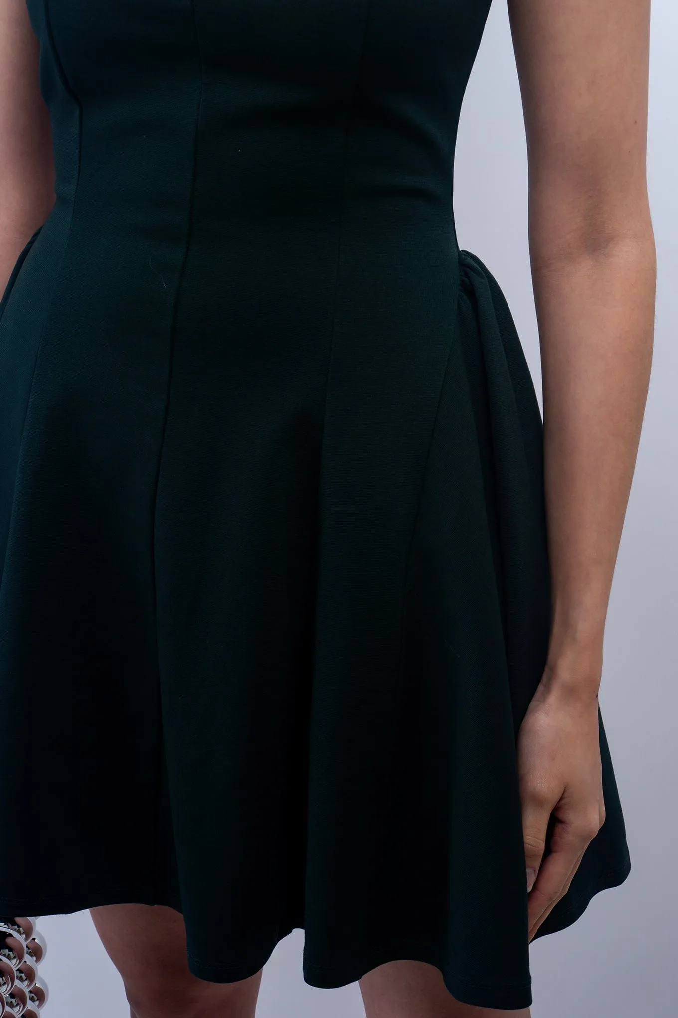Forest Green Square Neck Dress