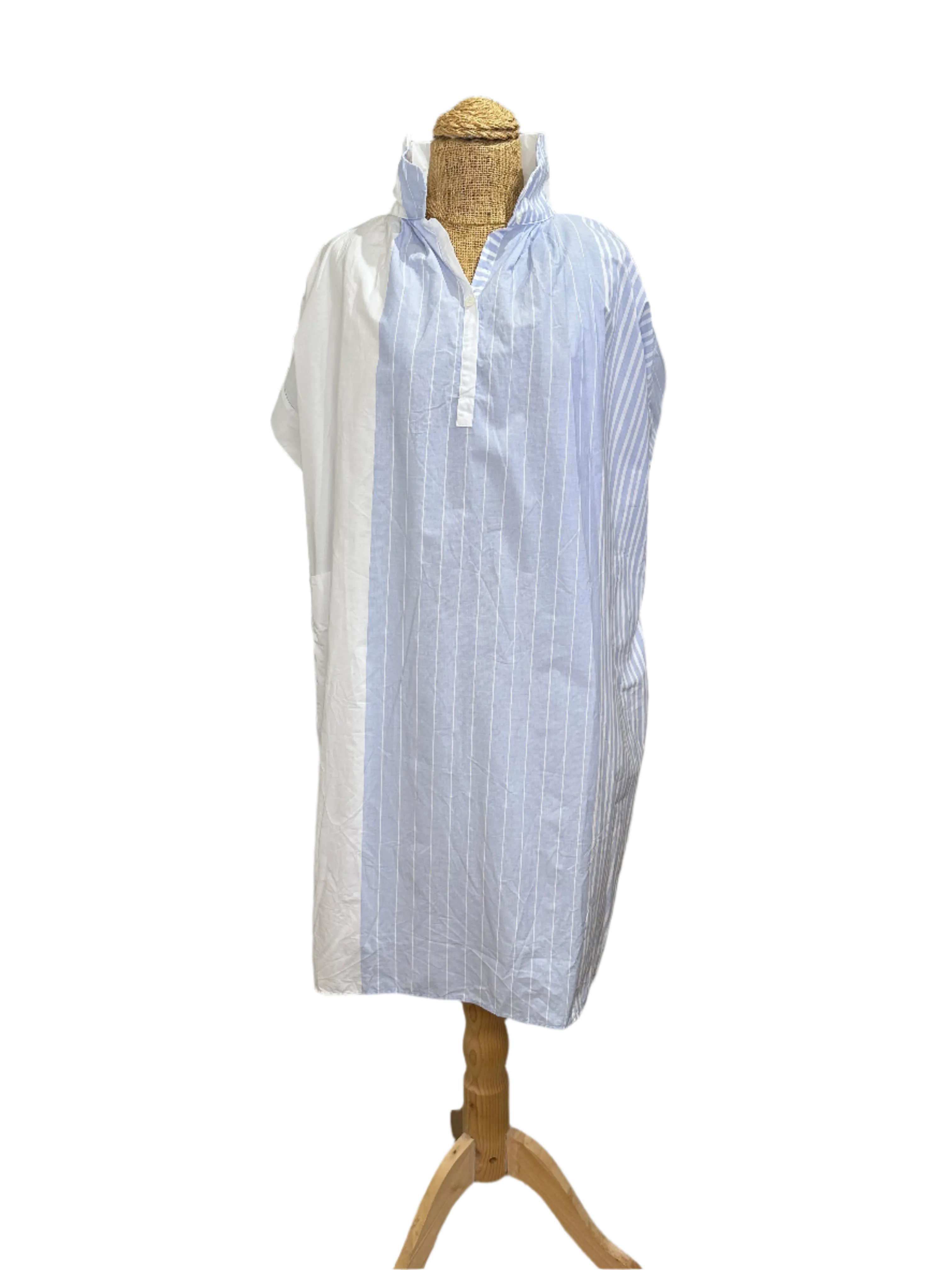 GD - Wave Collar Dress | Blue