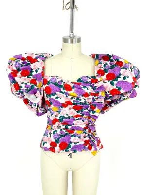 Giuseppe Di Morabito Puff Sleeve Corset Top