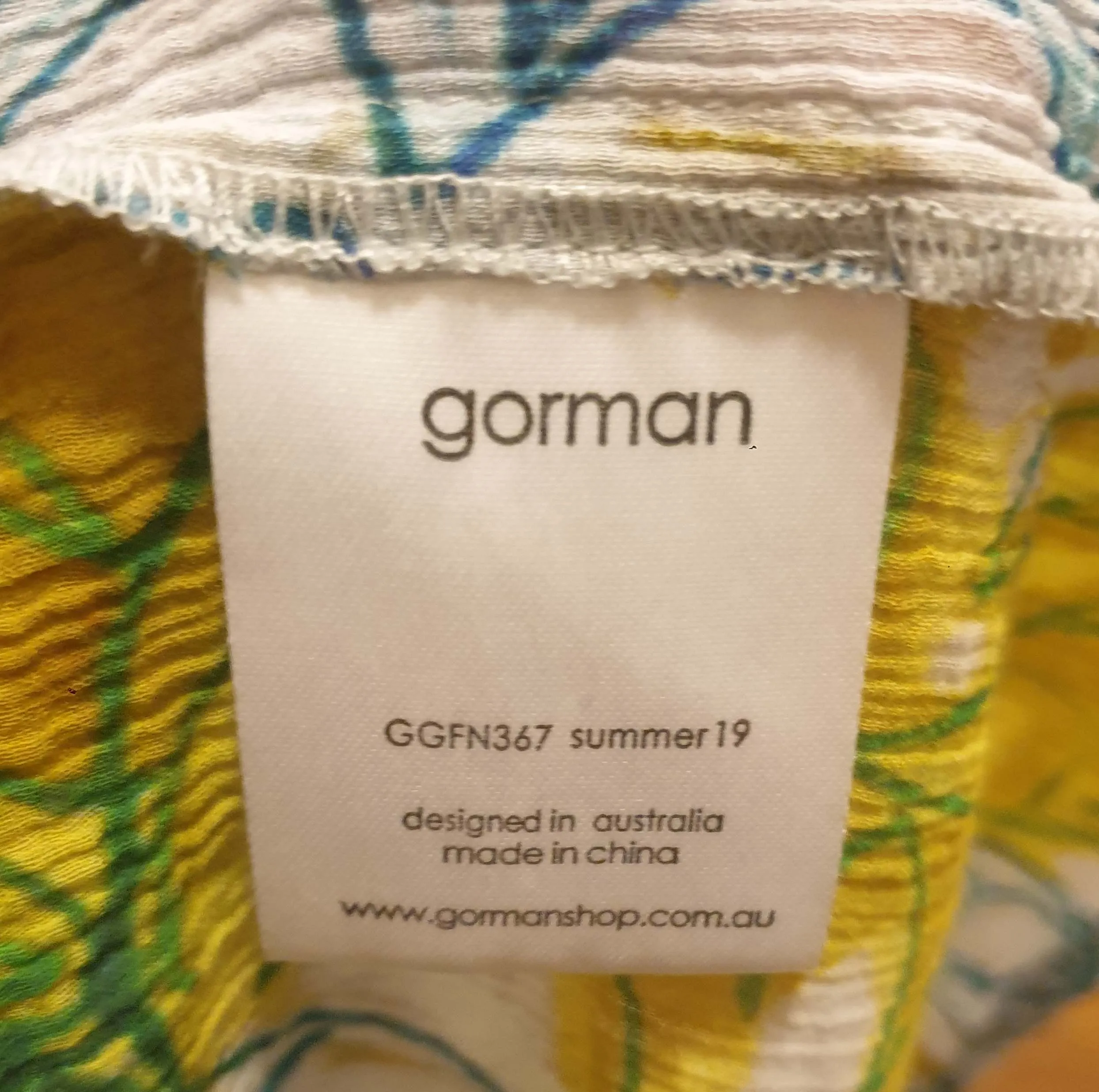 Gorman   Mangkaja cotton print top size 14