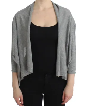 Gray Cashmere Cardigan Shrug Bolero Wrap Sweater