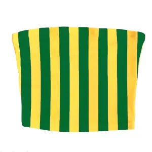 Green & Yellow Striped Tube Top