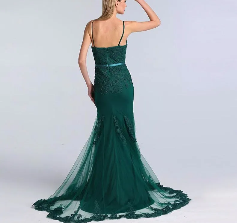 Green Sexy Sweetheart Lace Crystal Evening Dress Dubai Luxury Mermaid Formal Party Gown Real Photo