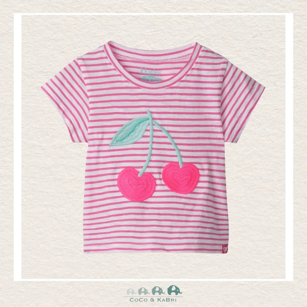 Haltey Girls: Cherry Stripes Graphic Tee