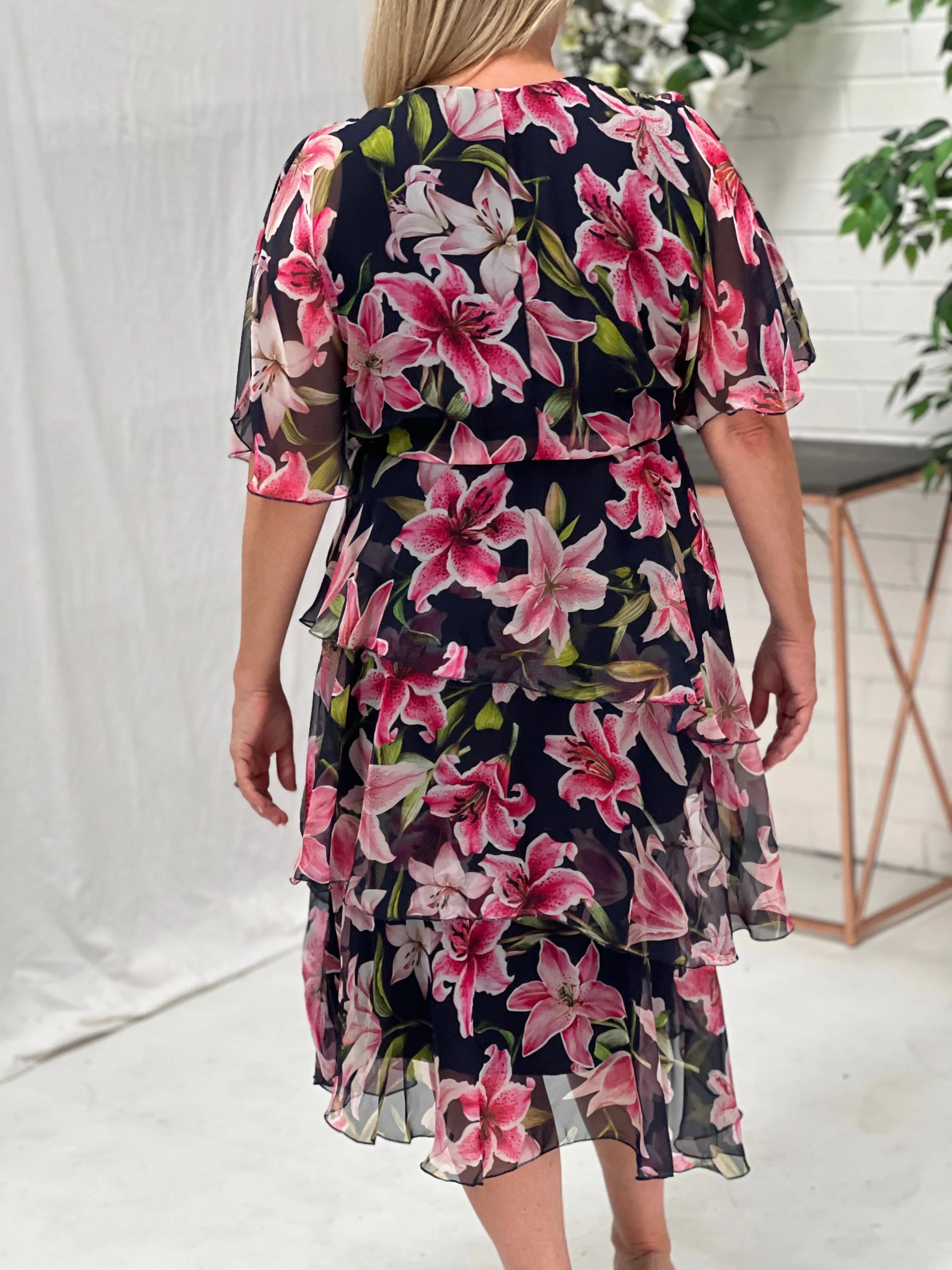 Harper Navy Floral Dress