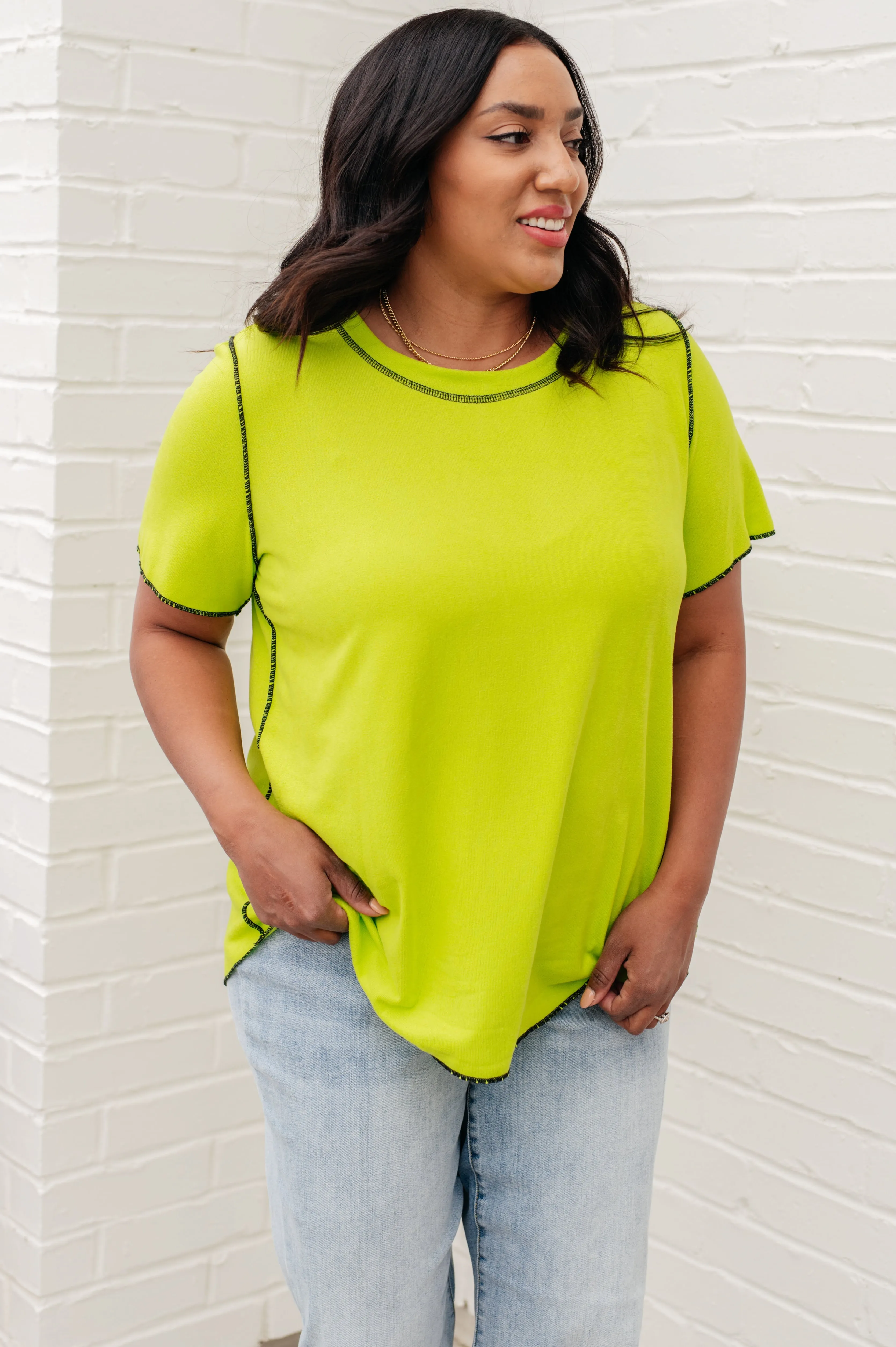 Hazel Blues® |  Lemons and Limes Contrast Top