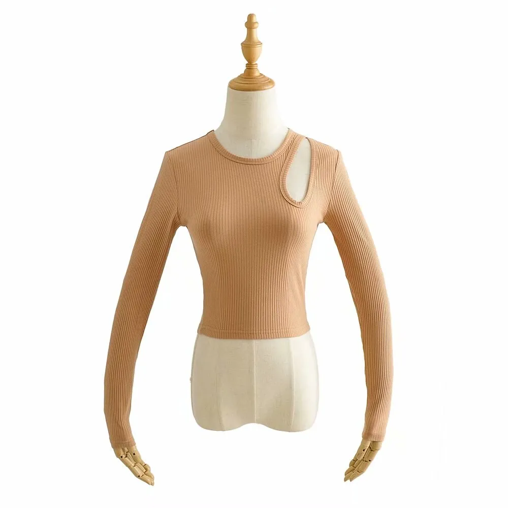 Hollow Knitted T Shirts Tops Women