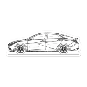 Hyundai Elantra CN7 N-Line Outline Sticker