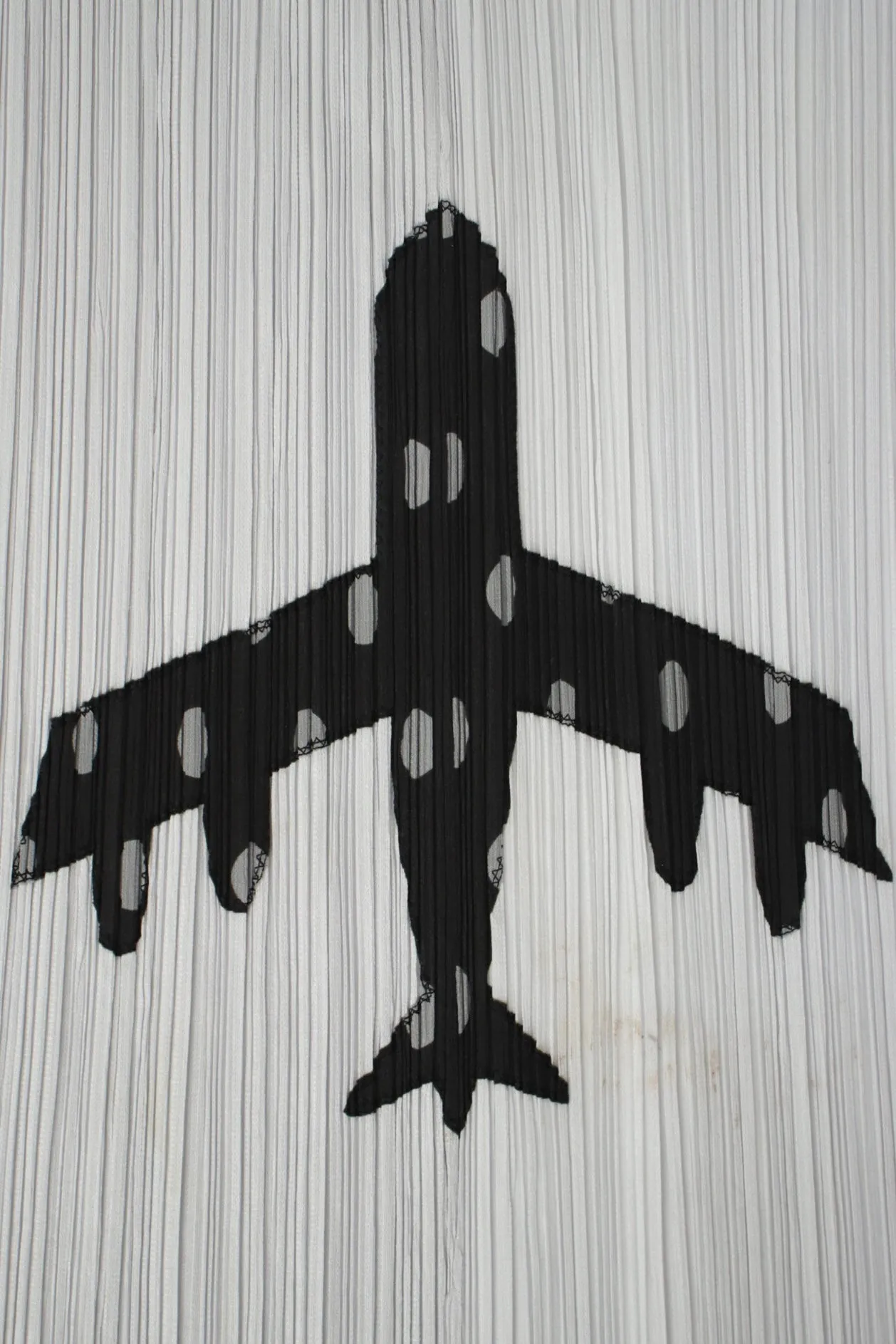 Issey Miyake Pleats Please Airplane Appliqué Skirt