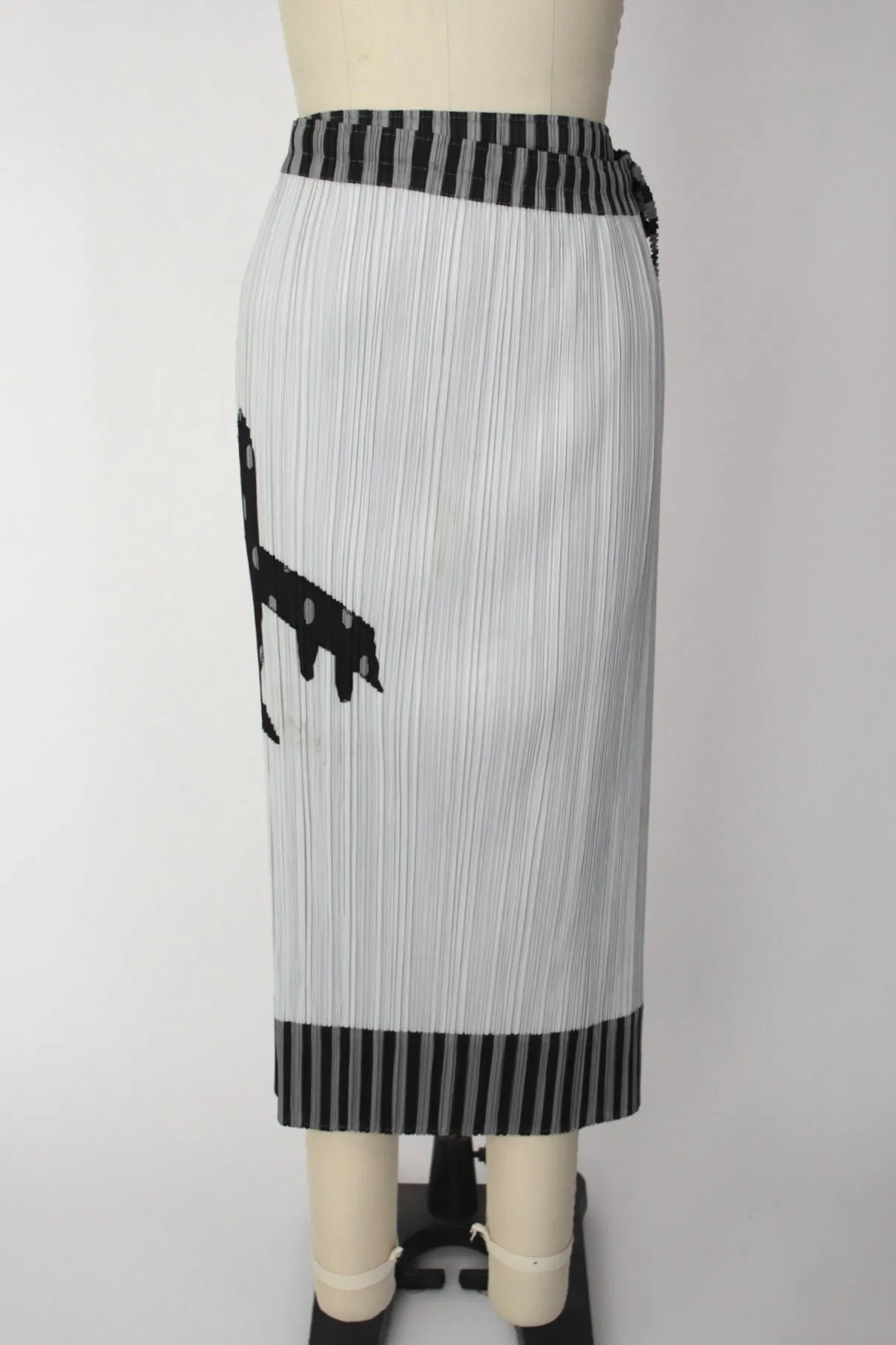 Issey Miyake Pleats Please Airplane Appliqué Skirt