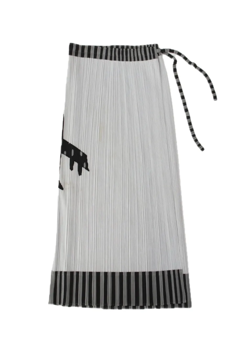 Issey Miyake Pleats Please Airplane Appliqué Skirt