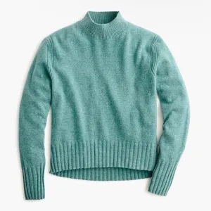 J CREW Cashmere Mockneck Sweater Womens XS Teal Green