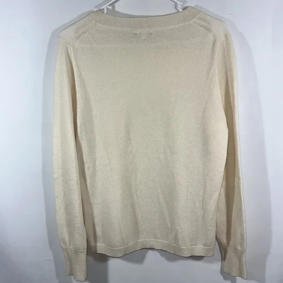 J. Crew Cream Cashmere Sweater Size Large