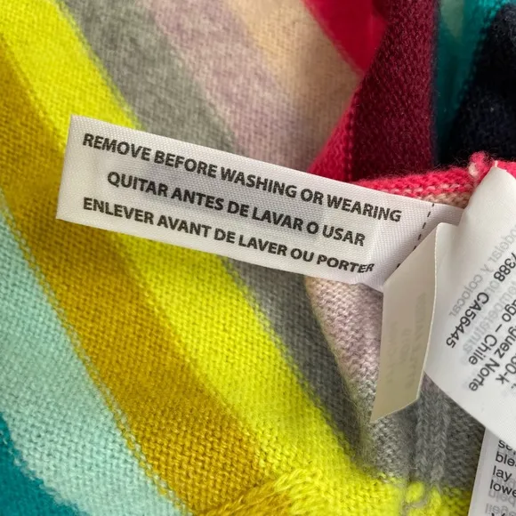 J. Crew small cashmere Long-sleeve everyday crewneck sweater multistripe