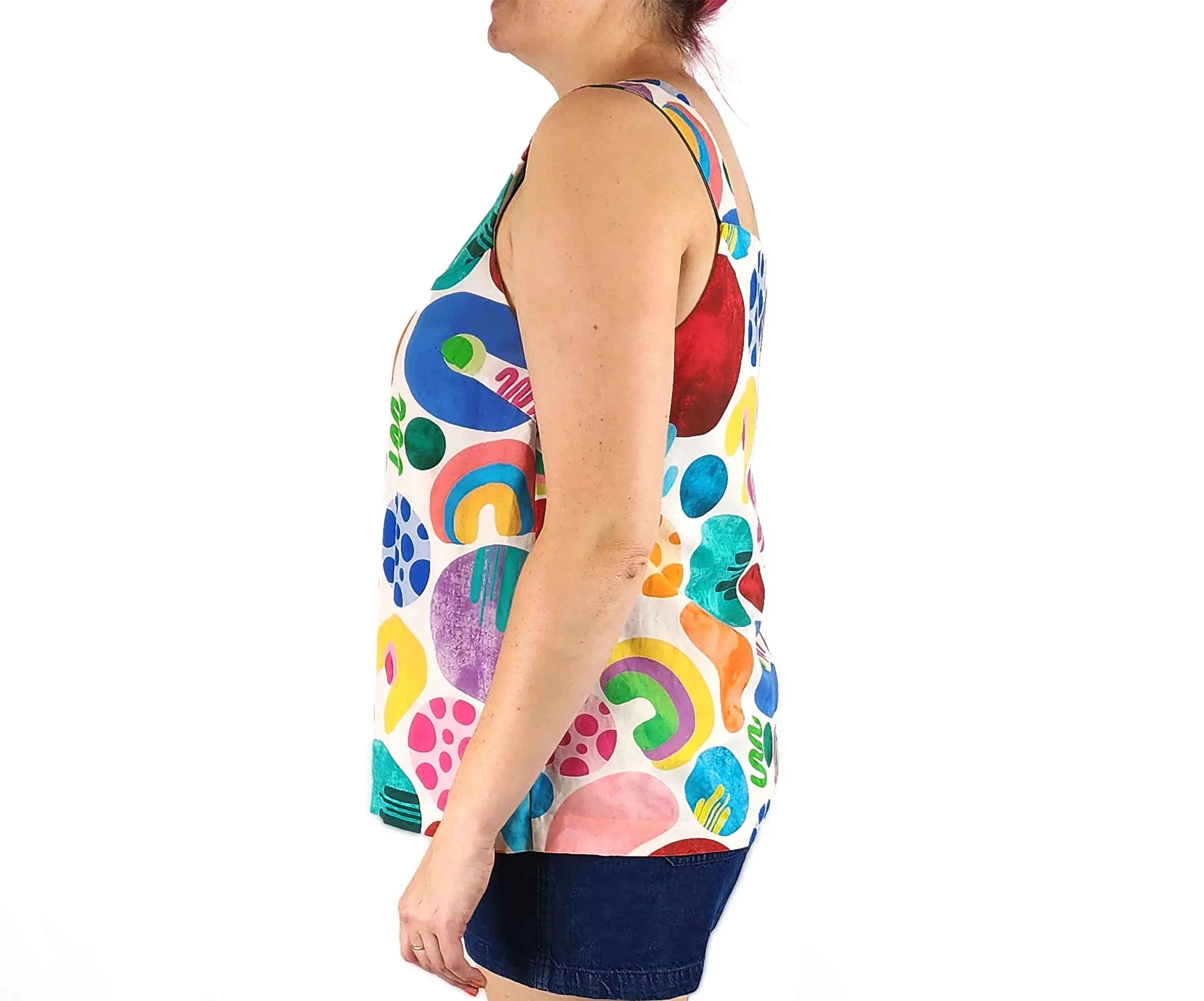 Jericho Road unique print top size 14 (excellent condition)