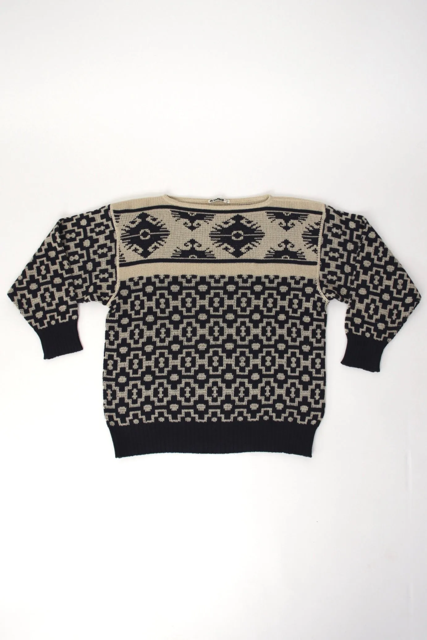 Jil Sander  Geometric Intarsia Sweater