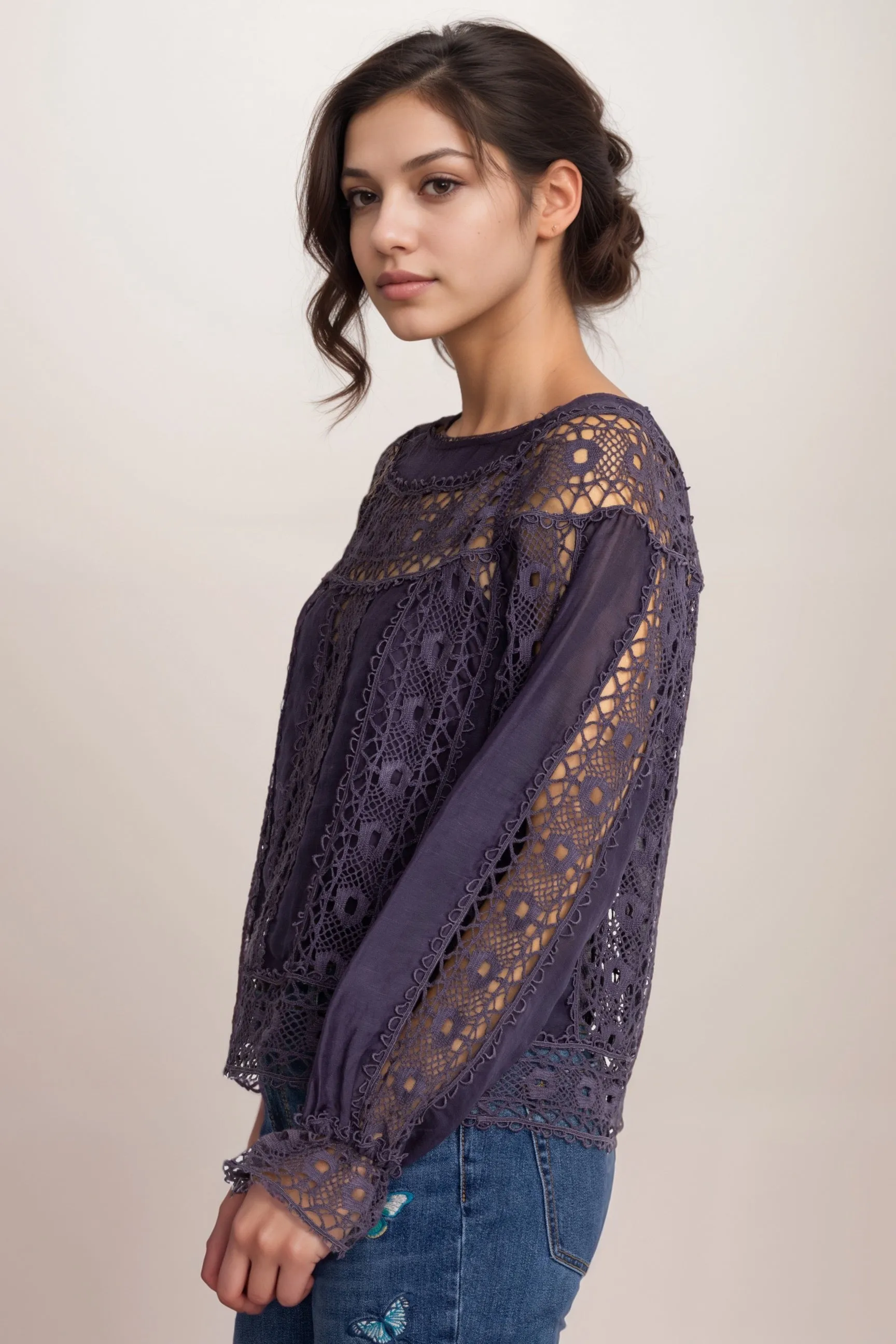Johnny Was Jade Danila Lace Blouse L10124 *
